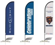 Beach Flags Werbung Logo Aufdruck