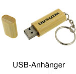USB Anhänger GB Materialien Holz Aufdruck Werbeartikel